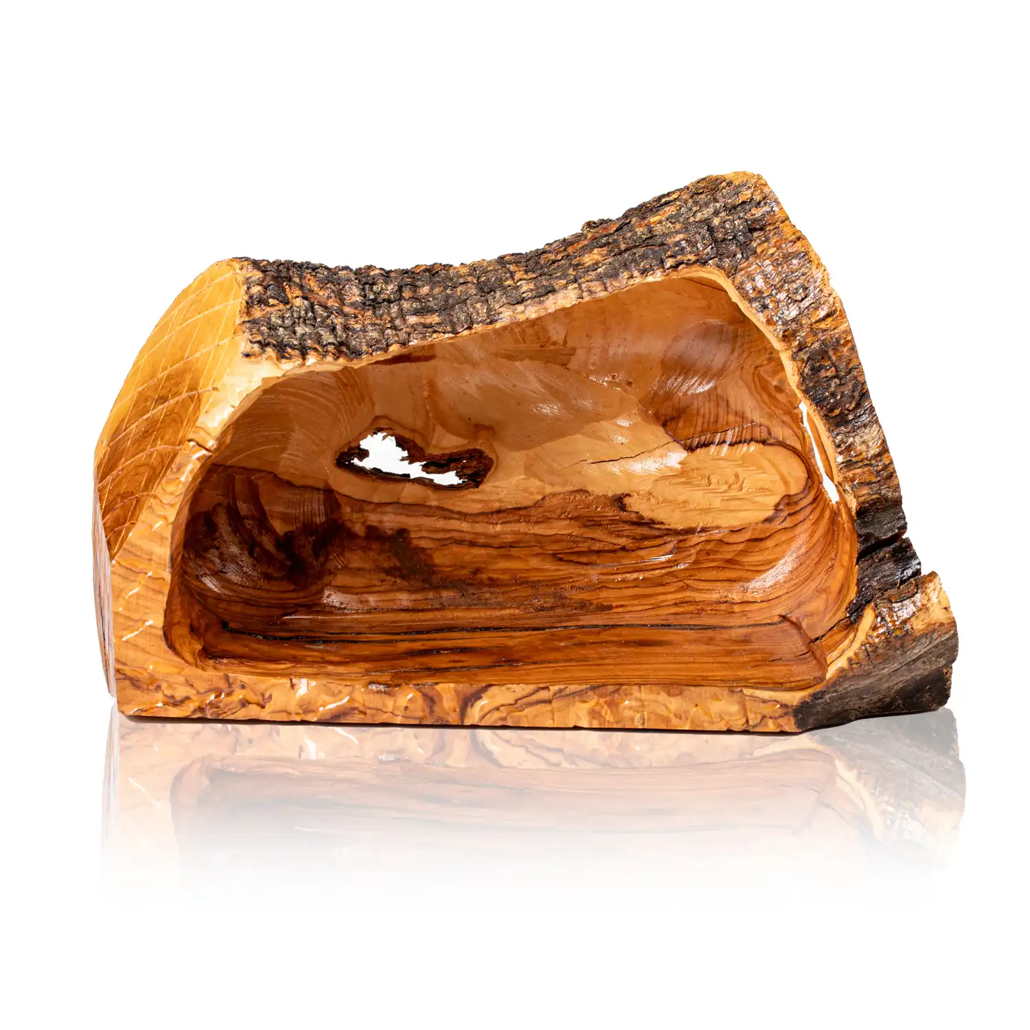 Masywna Grota z Pnia Drzewa Oliwnego - Bez Postaci - zdjęcie produktu