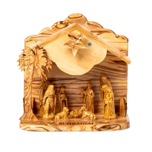 Szopka Betlejemska z Drewna Oliwnego – Pozytywka "Bethlehem" - zdjęcie produktu