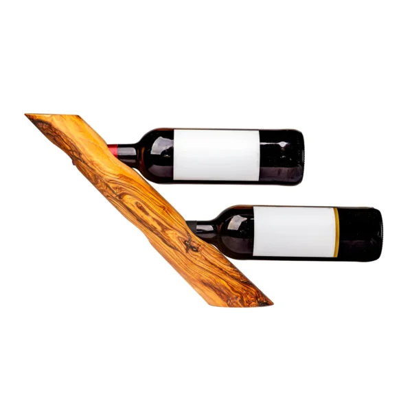 Stojak na Wino z drzewa oliwnego
