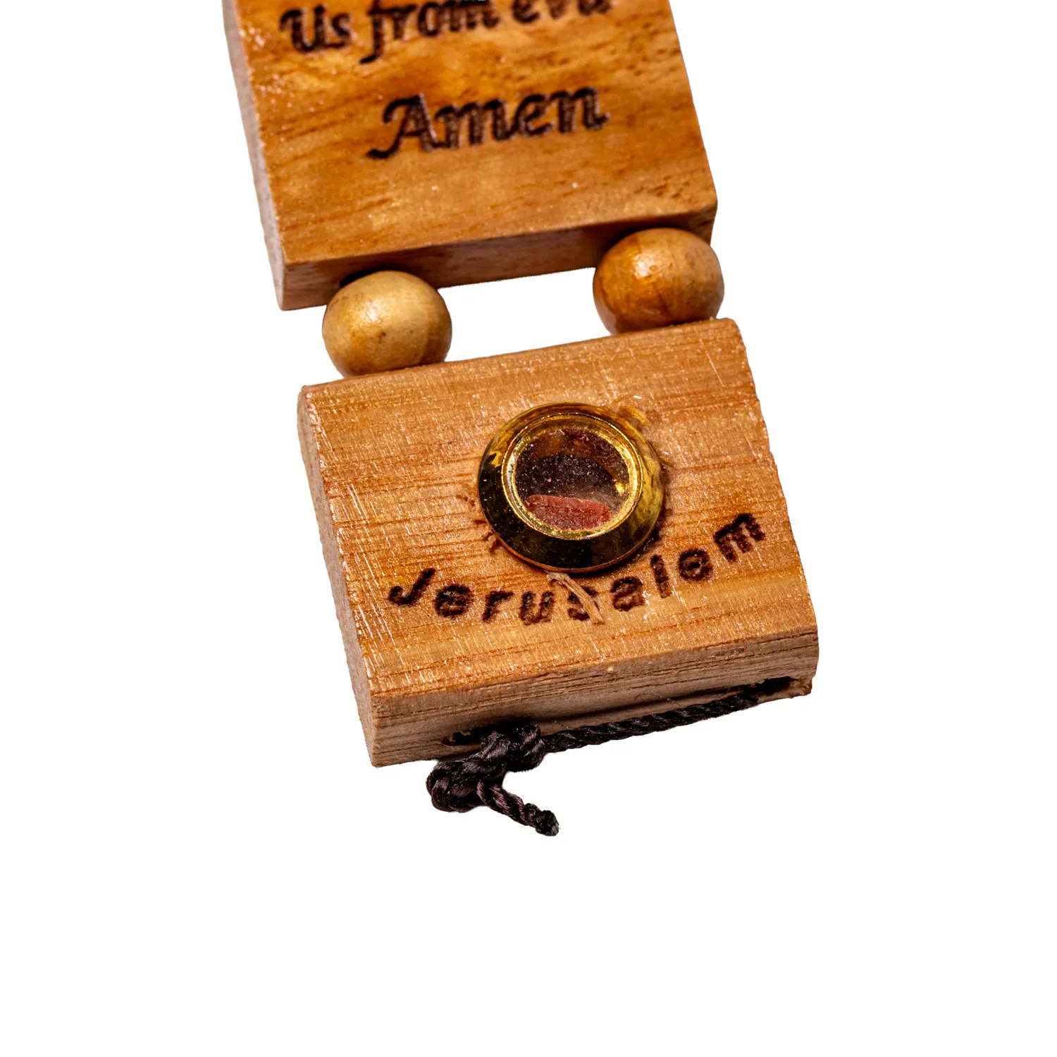 dewocjonalia_kwiecien_2025_malebetlejempl-18webp - Małe Betlejem - Dewocjonalia z drzewa oliwnego Krzyż Ojcze Nasz do powieszenia - Wersja Angielska - ręcznie wykonane z drewna oliwnego z Betlejem - widok alternatywny