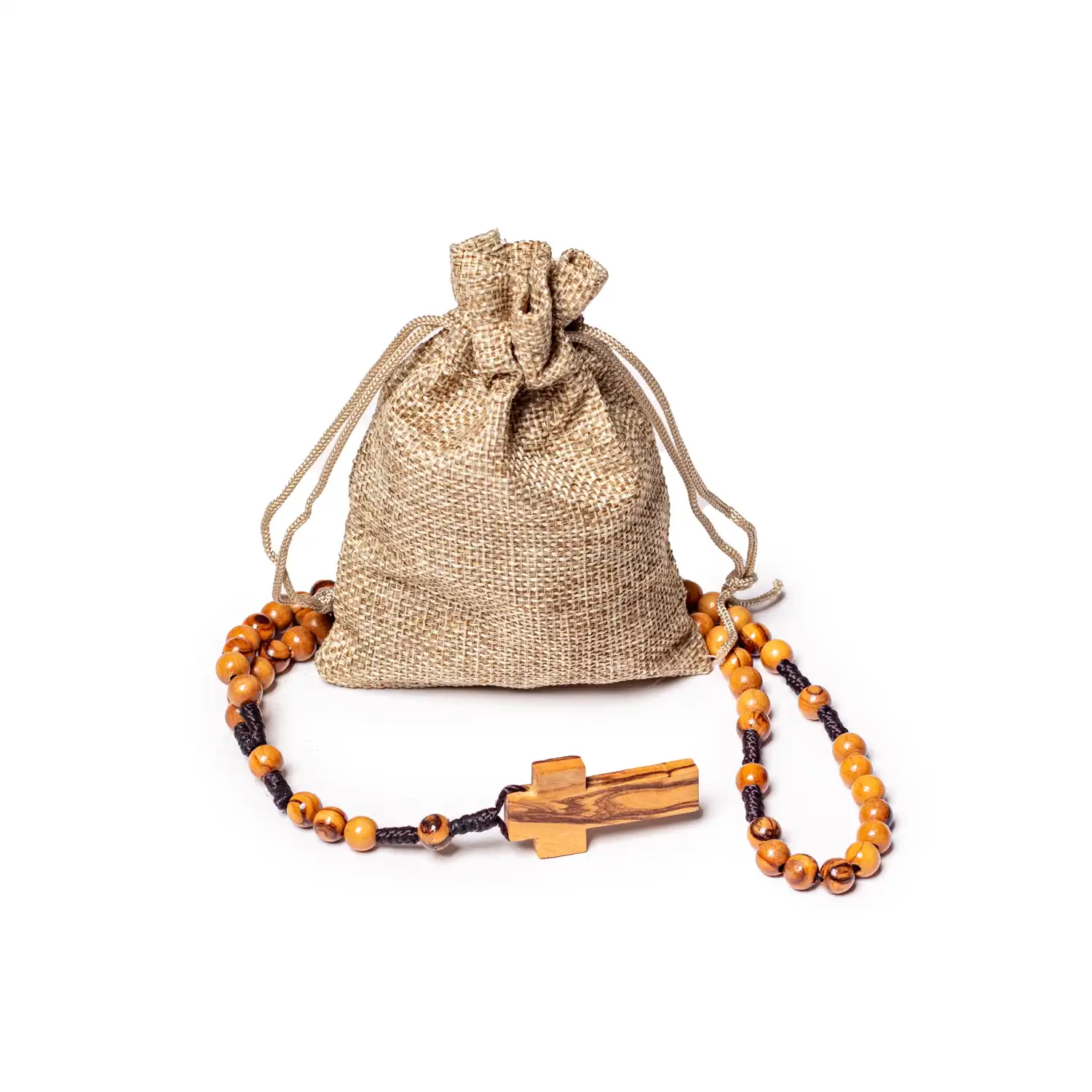 malebetlejempl_produttosolivo_3webp - Małe Betlejem - Dewocjonalia z drzewa oliwnego Różaniec z drewna oliwnego - detale paciorków z Betlejem