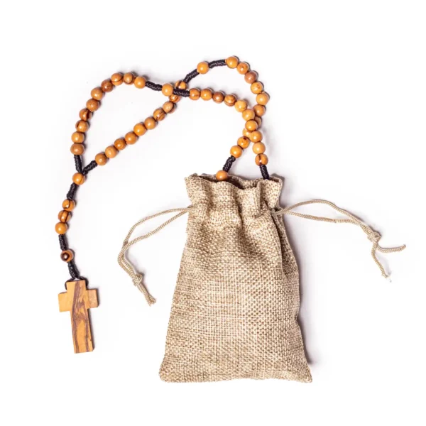 Różaniec z drewna oliwnego Dar Modlitwy - widok całości